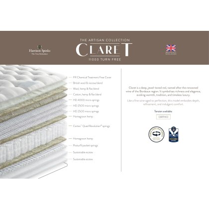 Claret 11000 Ortho Turn Free Mattress