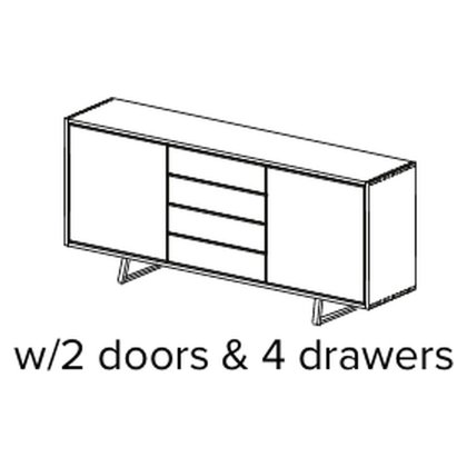 Forest 2 Door 4 Drawer Sideboard