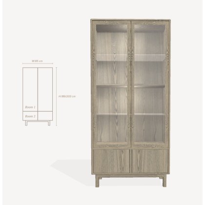 Options Tall 2 Section Vitrine