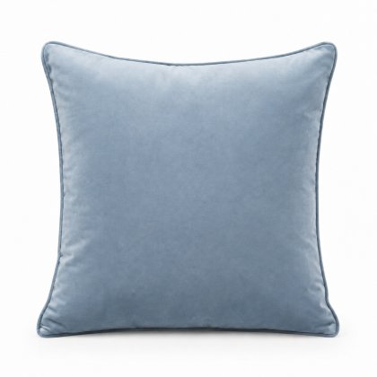 F+H Velvet Plain Gentle Blue Cushion 45 x 45cm