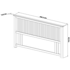 Atlanta Oak Headboard King 150cm