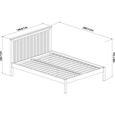 Atlanta Oak Low Footend Bedstead Double 135cm