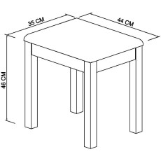 Atlanta Oak Stool - Sand Fabric