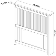 Atlanta White Headboard Small Double 122cm