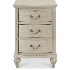 Bordeaux Chalk Oak 3 Drawer Nightstand Bordeaux Chalk Oak 3 Drawer Nightstand