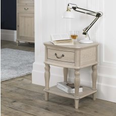 Bordeaux Chalk Oak Lamp Table With Drawer