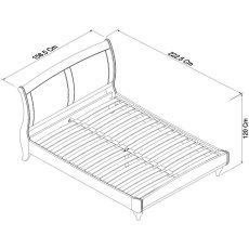 Bordeaux Chalk Oak Low Foot End Bedstead King 150cm