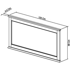 Bordeaux Chalk Oak Wide Wall Mirror Bordeaux Chalk Oak Wide Wall Mirror