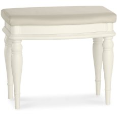 Bordeaux Ivory Stool - Ivory Bonded Leather