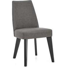 Brunel Gunmetal Upholstered Fixed Chair - Cold Steel (Single)