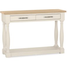 Chartreuse Aged Oak & Antique White Console Table