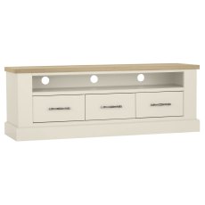 Chartreuse Aged Oak & Antique White Entertainment Unit