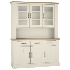 Chartreuse Aged Oak & Antique White Glazed Dresser