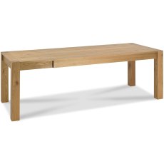 Turin Light Oak 6-10 Seater Table & 8 Kent Dark Grey Faux Leather Chairs - Black Legs