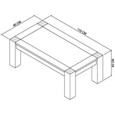 Turin Light Oak Coffee Table