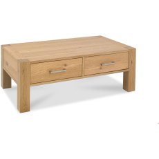 Turin Light Oak Coffee Table With Drawers