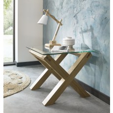 Turin Light Oak Glass Lamp Table Turin Light Oak Glass Lamp Table