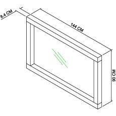 Turin Light Oak Landscape Mirror Turin Light Oak Landscape Mirror