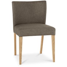 Turin Light Oak Low Back Uph Chair - Black Gold Fabric (Pair)