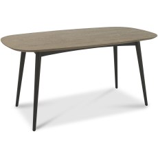 Vintage Weathered Oak 6 Seater Table & 6 Upholstered Chairs in Dark Grey Fabric Vintage Weathered Oak 6 Seater Table & 6 Upholstered Chairs in Dark Grey Fabric