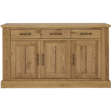 Westbury Rustic Oak 3 Door Sideboard