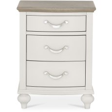 Montreux Grey Washed Oak & Soft Grey 3 Drawer Nightstand