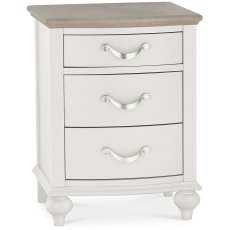 Montreux Grey Washed Oak & Soft Grey 3 Drawer Nightstand Montreux Grey Washed Oak & Soft Grey 3 Drawer Nightstand