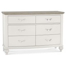 Montreux Grey Washed Oak & Soft Grey 6 Drawer Wide Chest Montreux Grey Washed Oak & Soft Grey 6 Drawer Wide Chest