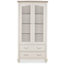 Montreux Grey Washed Oak & Soft Grey Display Cabinet
