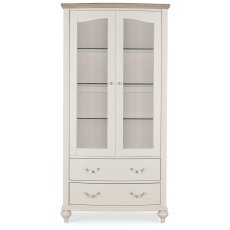 Montreux Grey Washed Oak & Soft Grey Display Cabinet