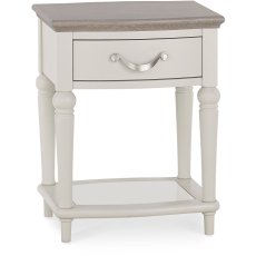 Ashley Grey Washed Oak & Soft Grey Lamp Table With Drawer