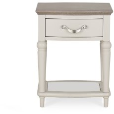Montreux Grey Washed Oak & Soft Grey Lamp Table With Drawer