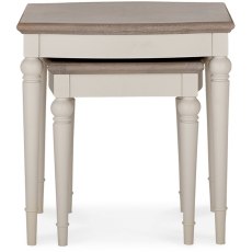 Montreux Grey Washed Oak & Soft Grey Nest Of Lamp Tables Montreux Grey Washed Oak & Soft Grey Nest Of Lamp Tables