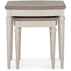 Ashley Grey Washed Oak & Soft Grey Nest Of Lamp Tables