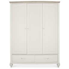 Ashley Grey Washed Oak & Soft Grey Triple Wardrobe