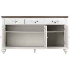 Montreux Grey Washed Oak & Soft Grey Wide Sideboard