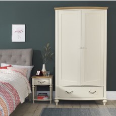 Ashley Pale Oak & Antique White Double Wardrobe