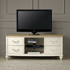 Ashley Pale Oak & Antique White Entertainment Unit