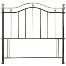 Chloe Black & Shiny Nickel Headboard Double 135cm