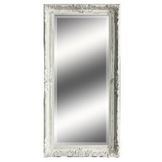 Small Wood Frame With Bevel Mirror - Antique White Small Wood Frame With Bevel Mirror - Antique White