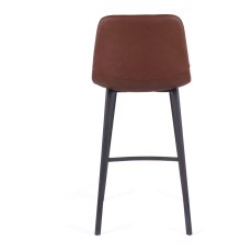 Vintage Cognac Pu Counter Stool