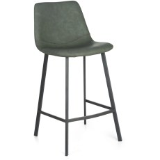 Vintage Green Pu Counter Stool