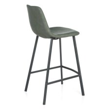 Vintage Green Pu Counter Stool