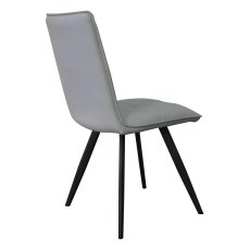 Capo Ivory Pu Chair with Metal Leg