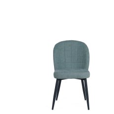 Clio Light Green Fabric Chair with Antracite Grey Metal Leg