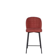 Clio Red Fabric Counter Stool