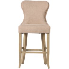 Guia Beige Button Back Counter Stool (With Piping) Guia Beige Button Back Counter Stool (With Piping)