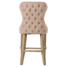 Guia Beige Button Back Counter Stool (With Piping)