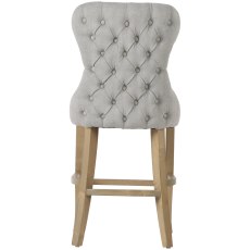 Guia Grey Button Back Counter Stool (With Piping)