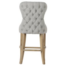 Guia Grey Button Back Counter Stool (With Piping)